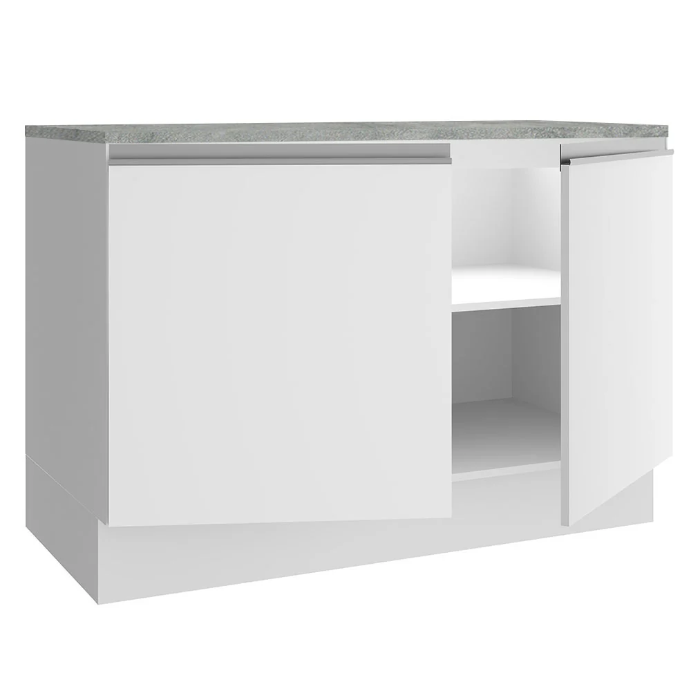 Balcão Gabinete Madesa Glamy 120 x 60 cm 2 Portas (Com Tampo) Branco - Image 5