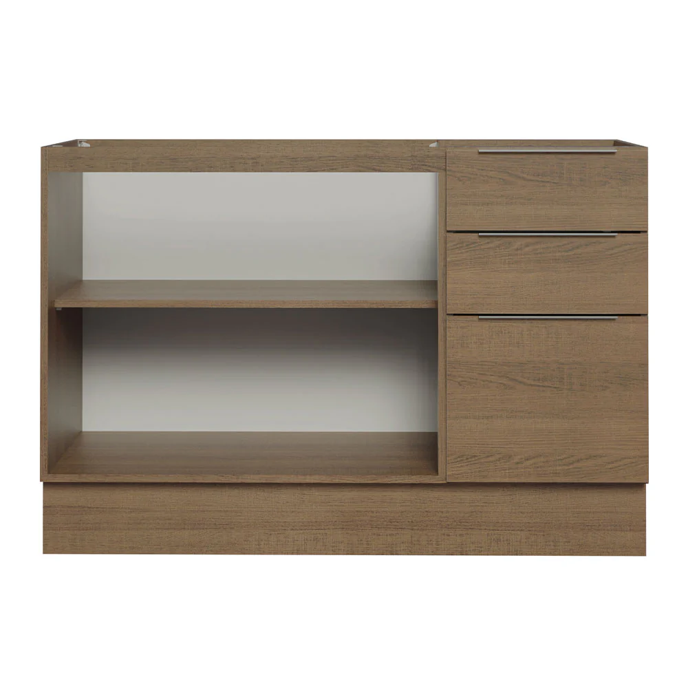 Balcão Gabinete de Pia Madesa Stella 120 x 60 cm 2 Portas e 3 Gavetas (Sem Tampo) Rustic - Image 11