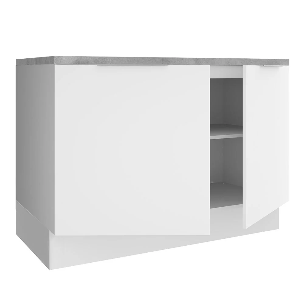 Balcão Gabinete Madesa Stella 120 x 60 cm 2 Portas (Com Tampo) Branco - Image 4