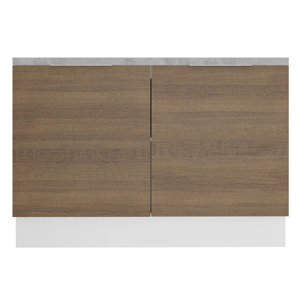 Balcão Gabinete Madesa Stella 120 x 60 cm 2 Portas (Com Tampo) Branco/Rustic - Image 10