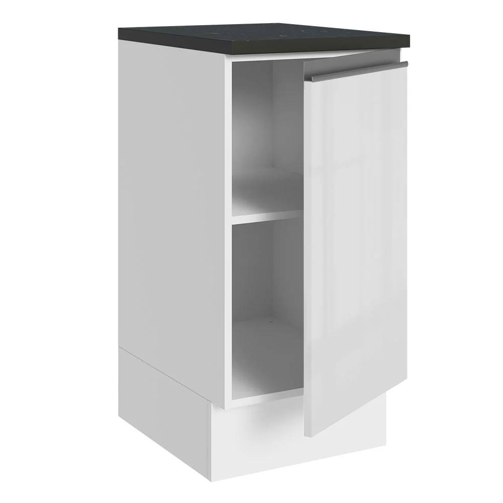 Balcão Madesa Acordes 100% MDF 40 cm 1 Porta Branco Brilho - Image 4