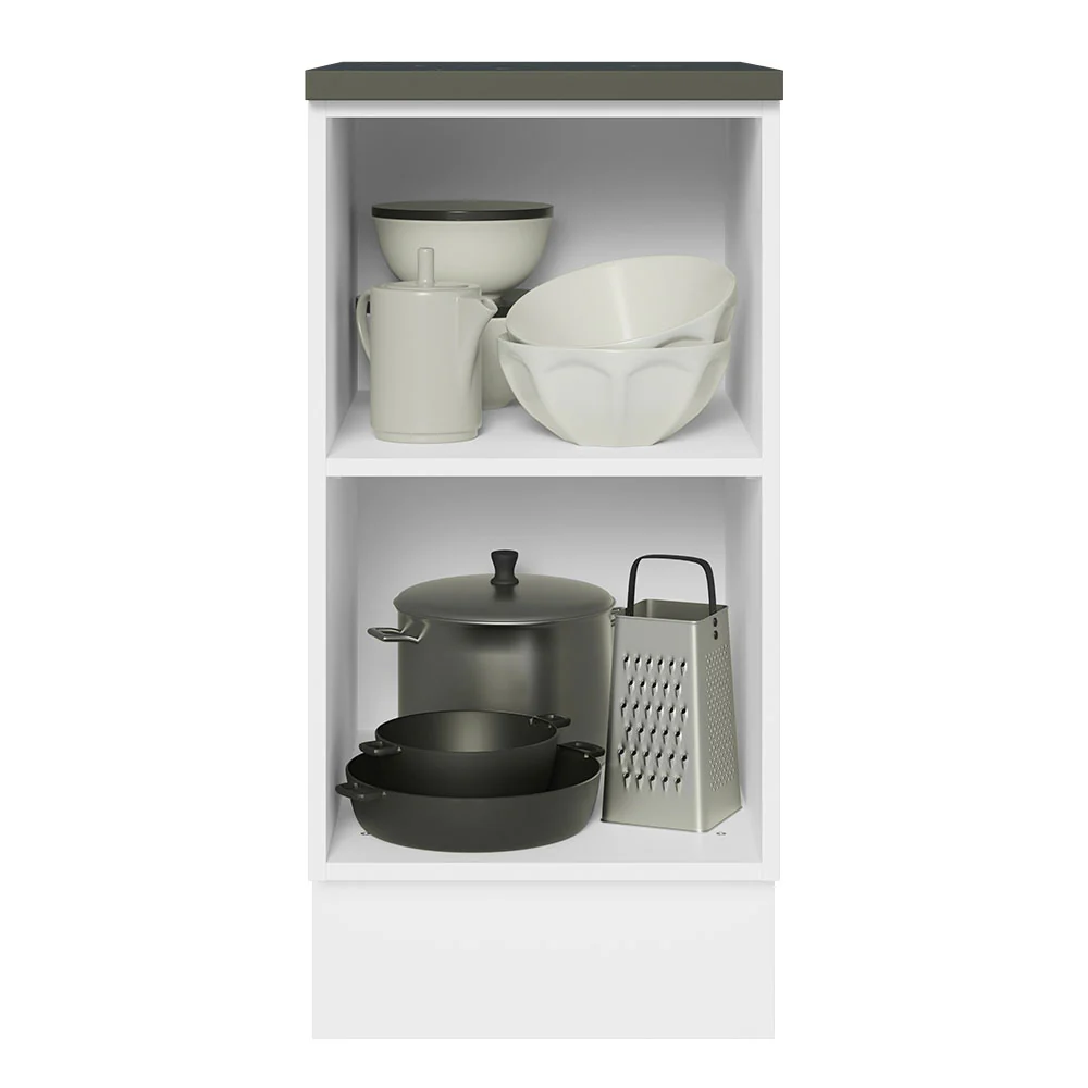 Balcão Madesa Acordes 100% MDF 40 cm 1 Porta Branco/Rustic - Image 3