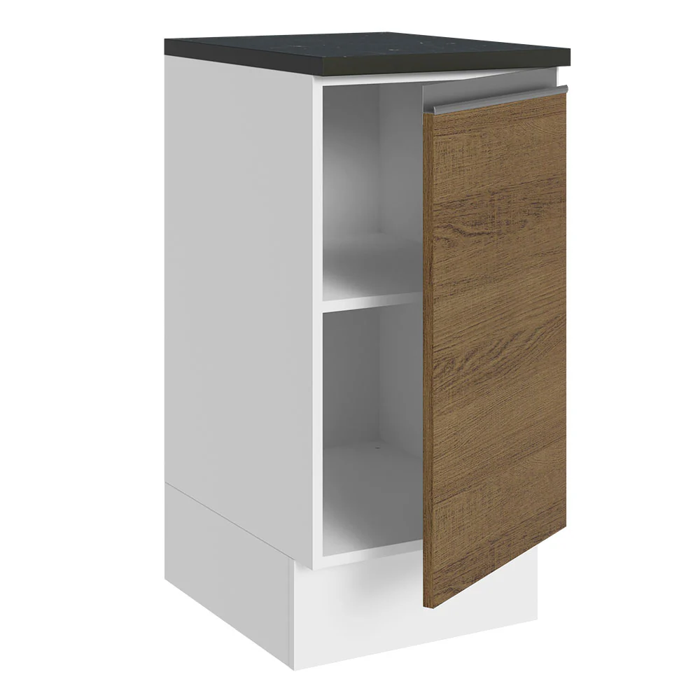 Balcão Madesa Acordes 100% MDF 40 cm 1 Porta Branco/Rustic - Image 4