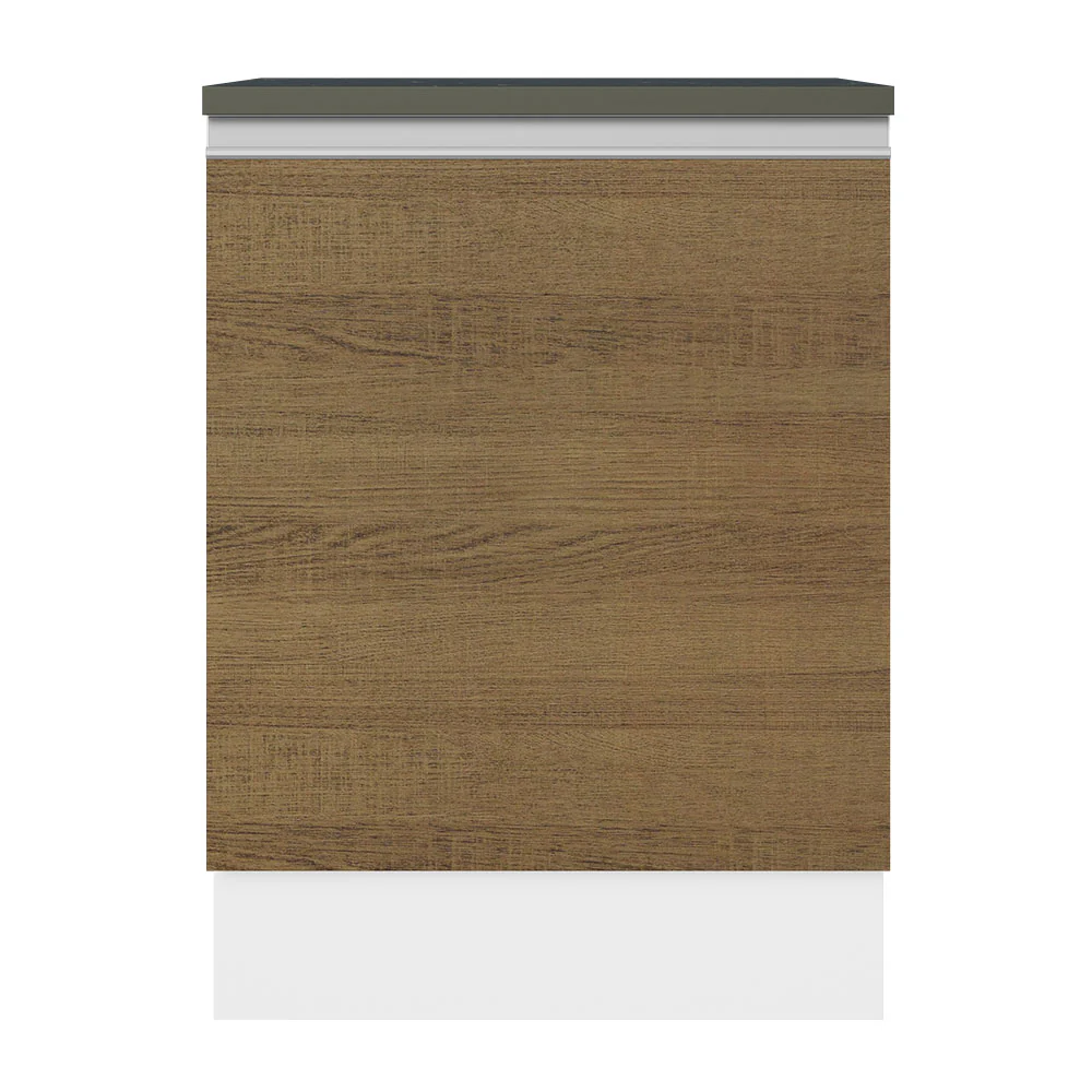 Balcão Madesa Acordes 100% MDF 60 cm 1 Porta Branco/Rustic - Image 6