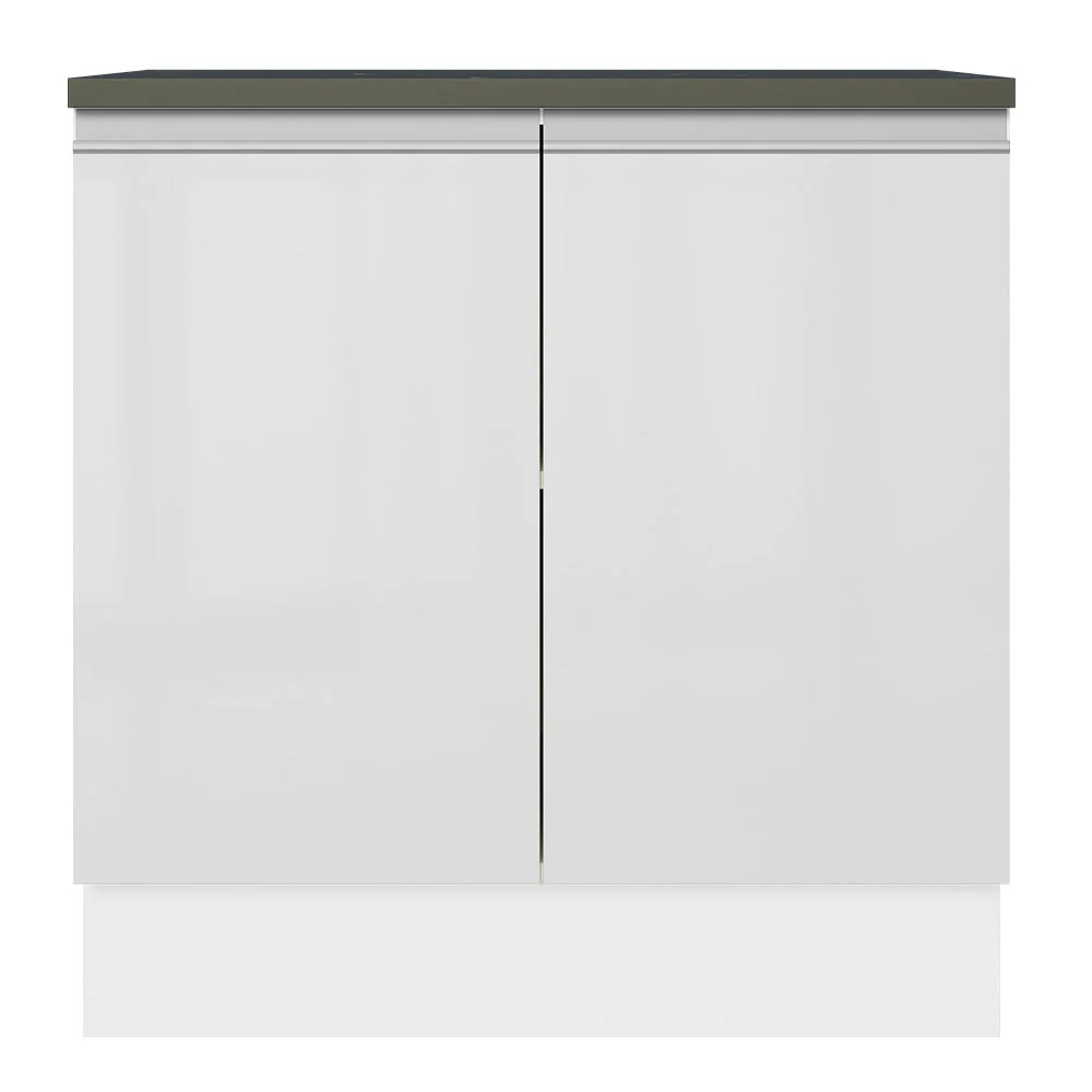 Balcão Madesa Acordes 100% MDF 80 cm 2 Portas Branco Brilho - Image 6