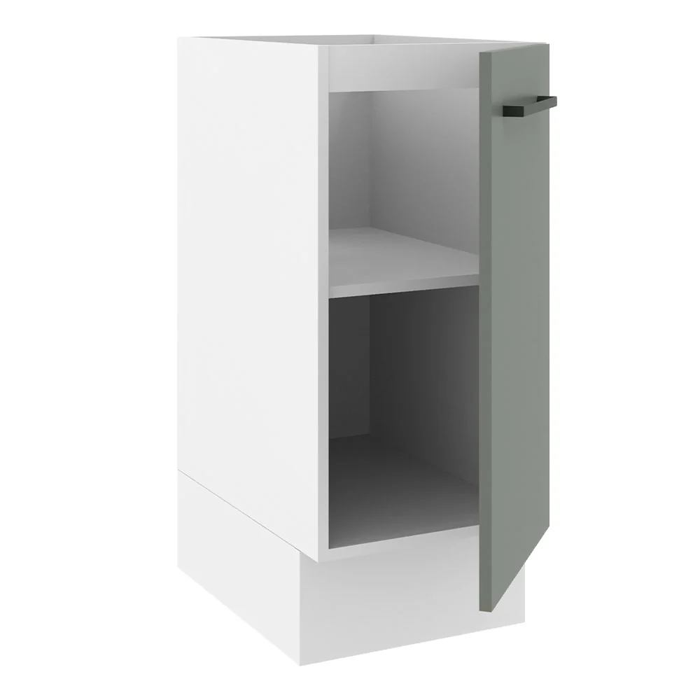 Balcão Madesa Agata 35 x 60 cm 1 Porta (Sem Tampo) Branco/Cinza - Image 4