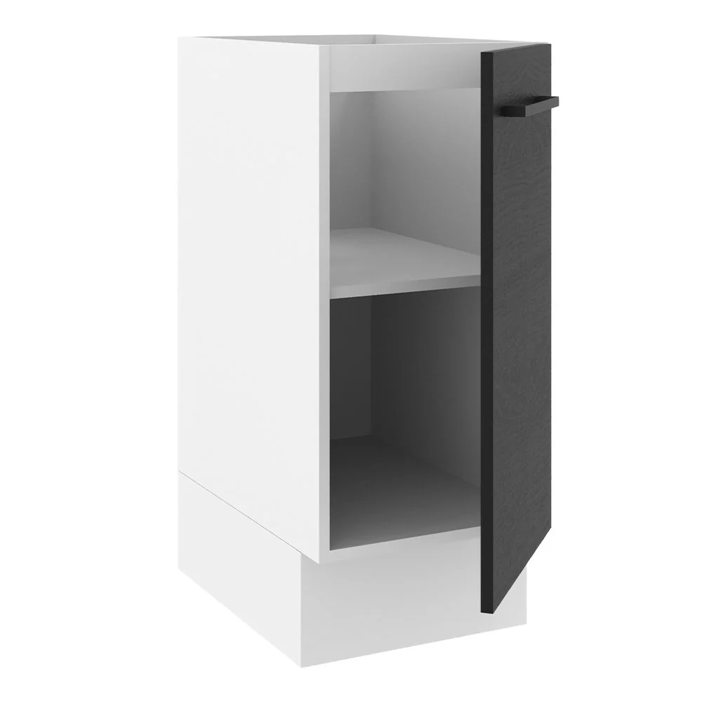 Balcão Madesa Agata 35 x 60 cm 1 Porta (Sem Tampo) Branco/Preto - Image 4