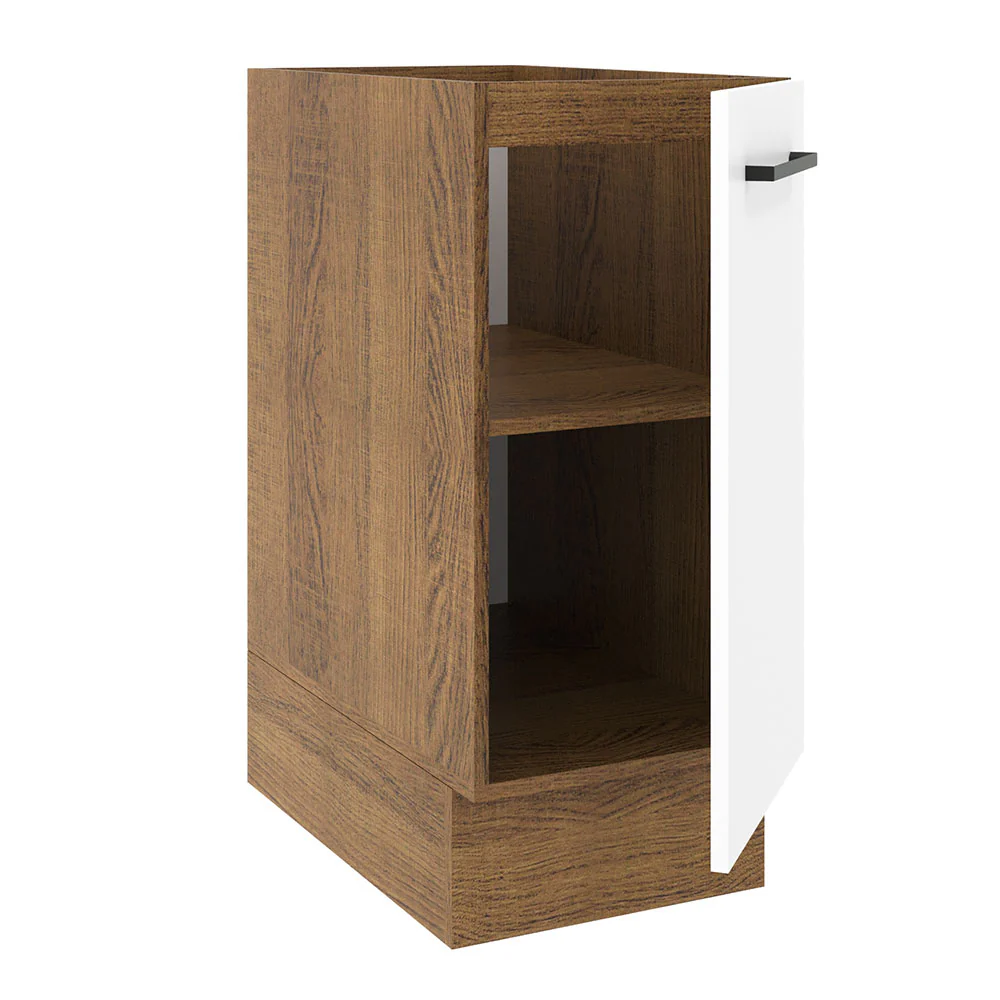 Balcão Madesa Agata 35 x 60 cm 1 Porta (Sem Tampo) Rustic/Branco - Image 4
