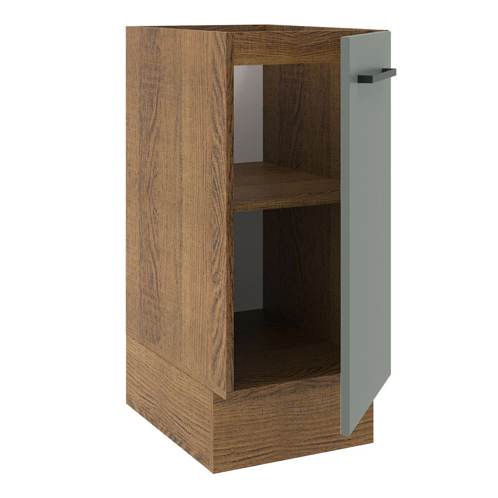 Balcão Madesa Agata 35 x 60 cm 1 Porta (Sem Tampo) Rustic/Cinza - Image 4