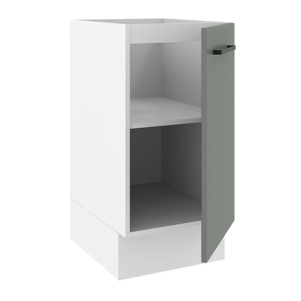Balcão Madesa Agata 40 x 60 cm 1 Porta (Sem Tampo) Branco/Cinza - Image 4