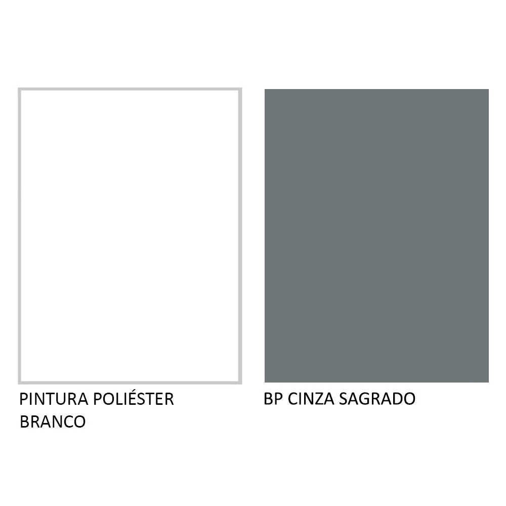 Balcão Madesa Agata 40 x 60 cm 1 Porta (Sem Tampo) Branco/Cinza - Image 9
