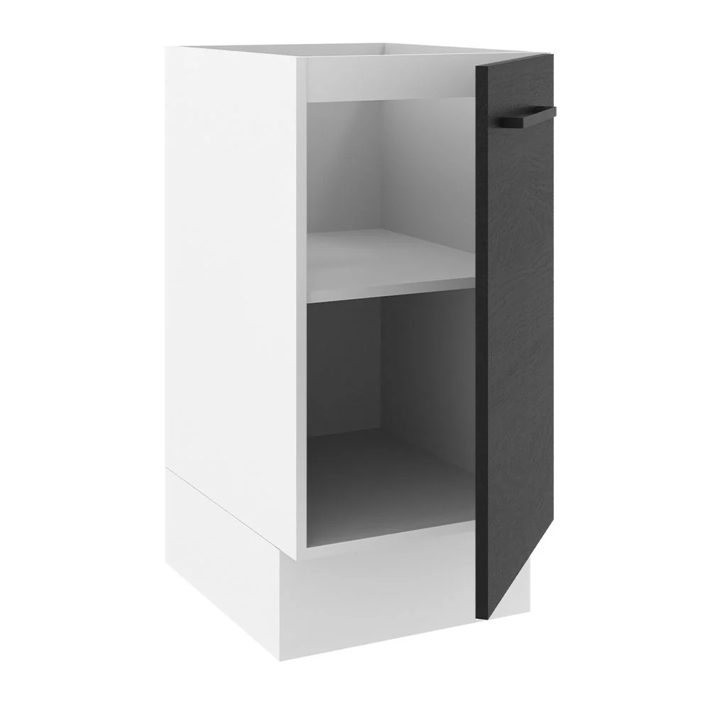Balcão Madesa Agata 40 x 60 cm 1 Porta (Sem Tampo) Branco/Preto - Image 4