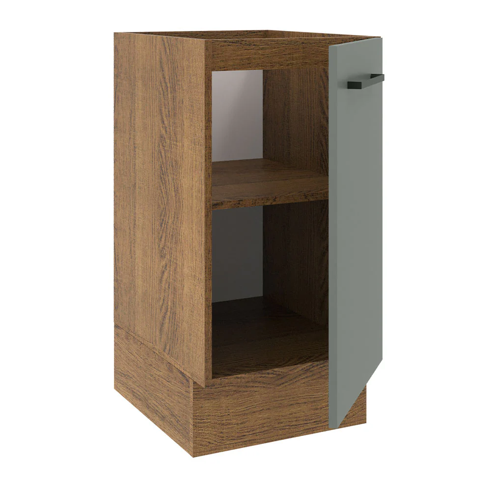 Balcão Madesa Agata 40 x 60 cm 1 Porta (Sem Tampo) Rustic/Cinza - Image 4