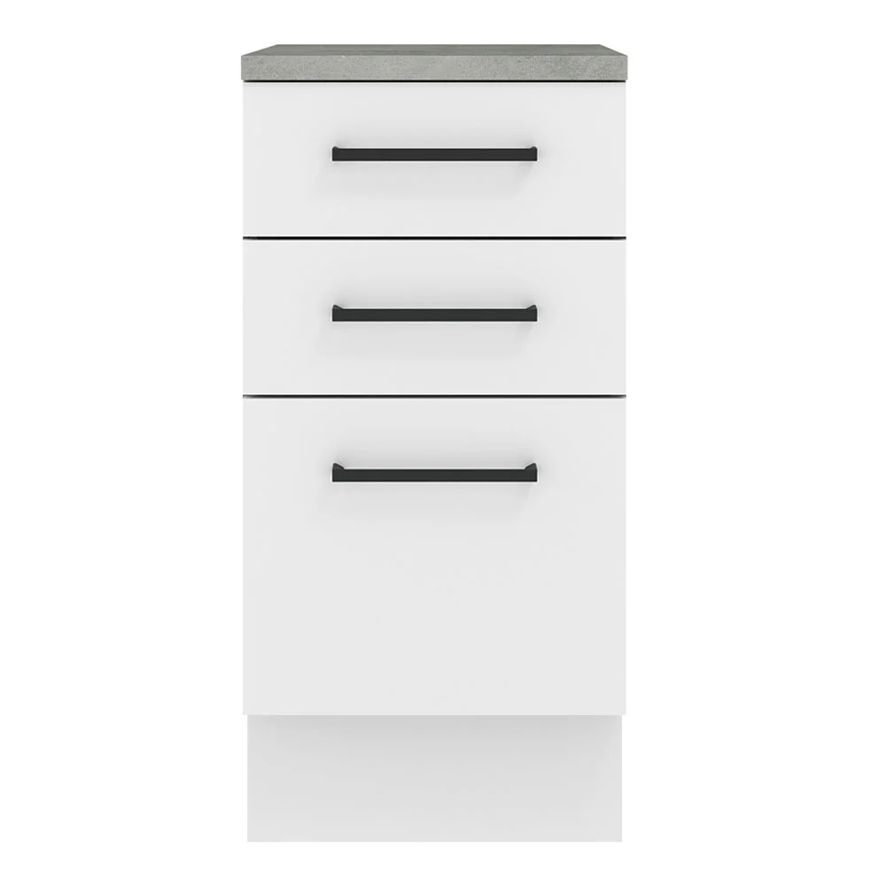 Balcão Madesa Agata 40 x 60 cm 3 Gavetas (Com Tampo) Branco - Image 11