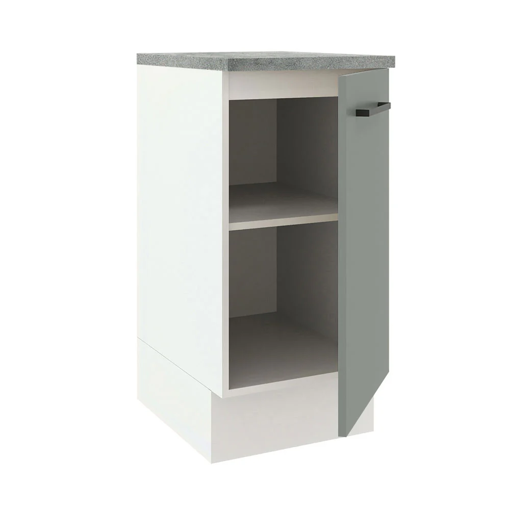 Balcão Madesa Agata 40 cm 1 Porta Branco/Cinza - Image 4