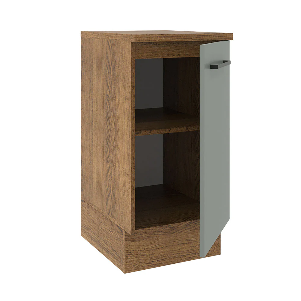 Balcão Madesa Agata 40 x 60 cm 1 Porta (Com Tampo) Rustic/Cinza - Image 4