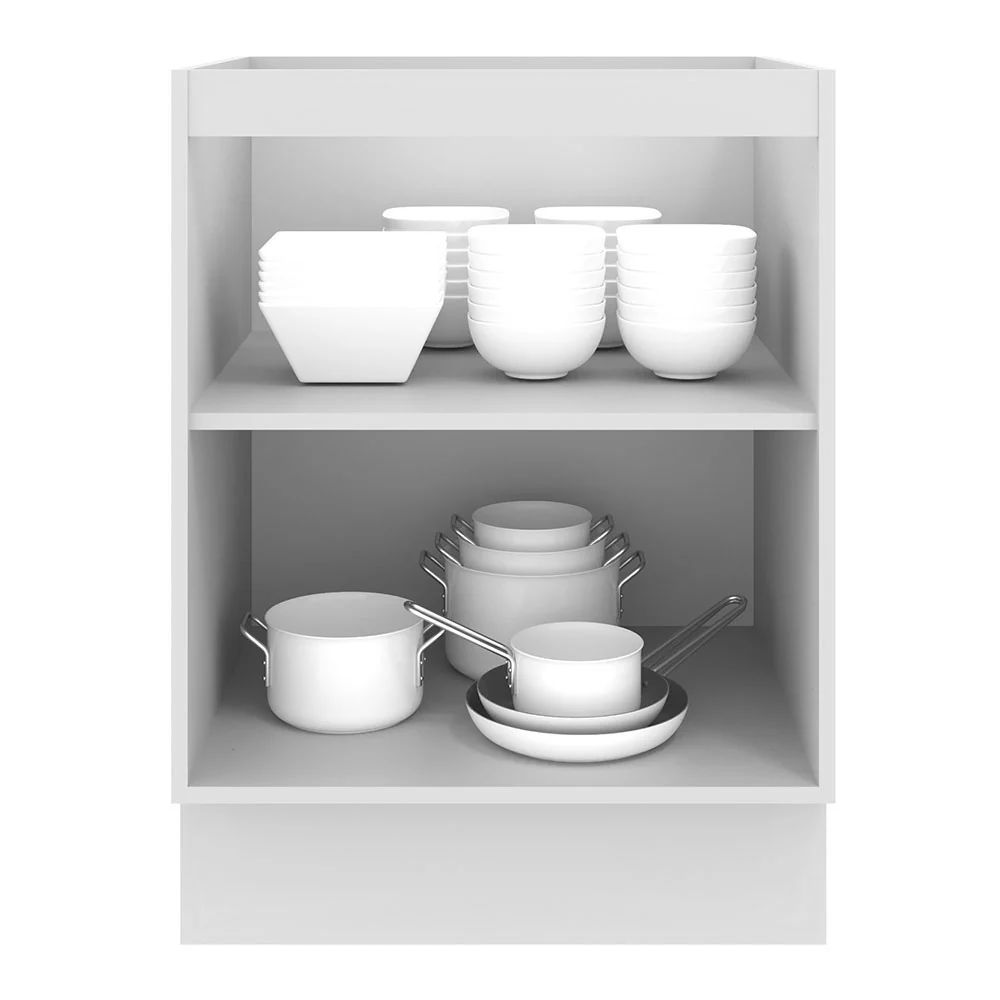 Balcão Madesa Agata 60 x 60 cm 1 Porta (Sem Tampo) Branco - Image 3