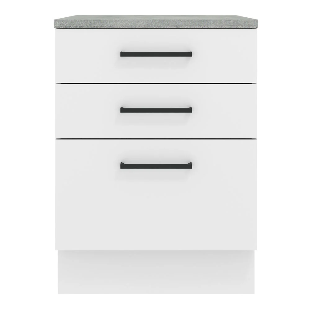 Balcão Madesa Agata 60 cm 3 Gavetas Branco - Image 10