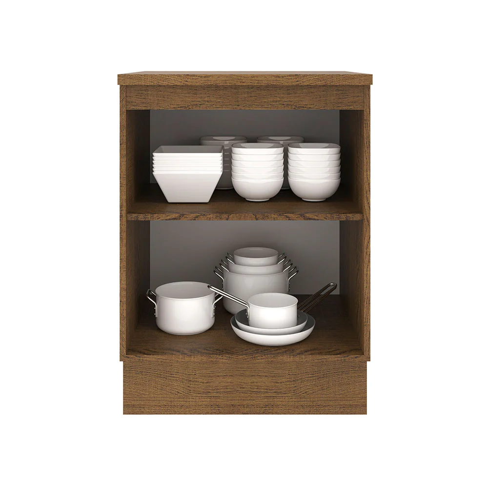 Balcão Madesa Agata 60 x 60 cm 1 Porta (Com Tampo) Rustic/Cinza - Image 3