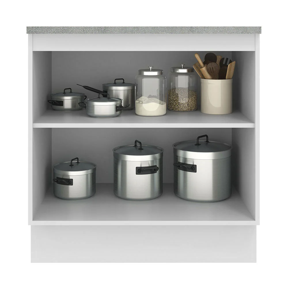 Balcão Madesa Agata 80 cm 2 Portas Branco - Image 3