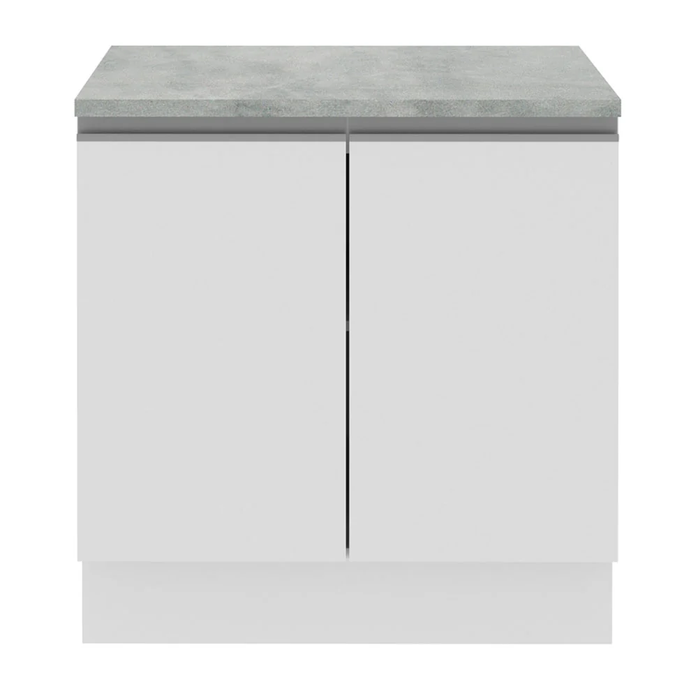 Balcão Madesa Glamy 80 cm 2 Portas Branco - Image 9