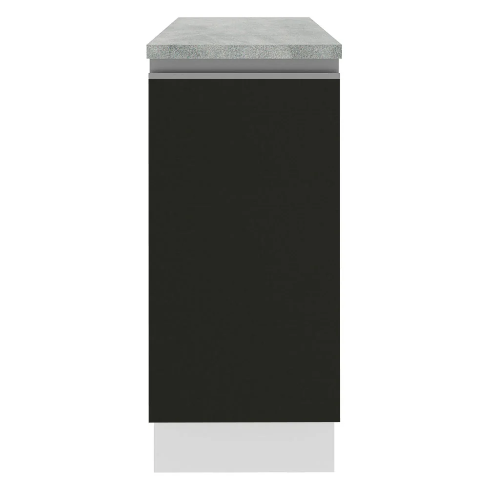 Balcão Madesa Glamy 35 x 60 cm 1 Porta (Com Tampo) Branco/Preto - Image 10