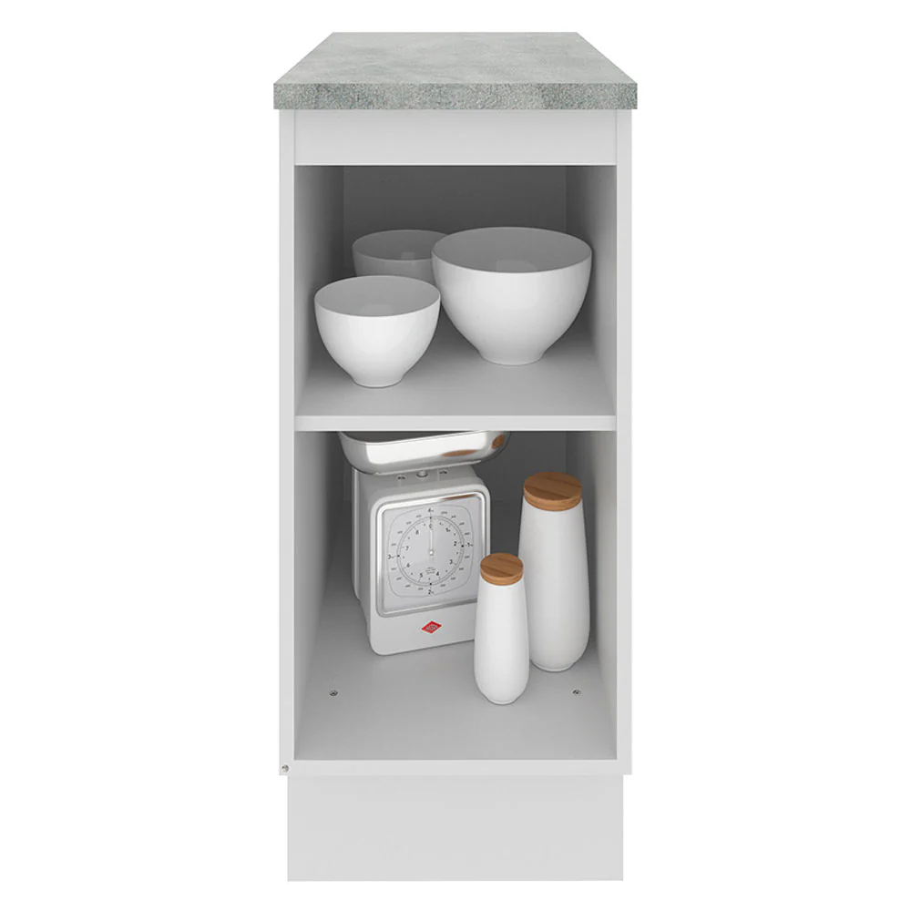 Balcão Madesa Glamy 35 cm 1 Porta Branco/Preto - Image 3