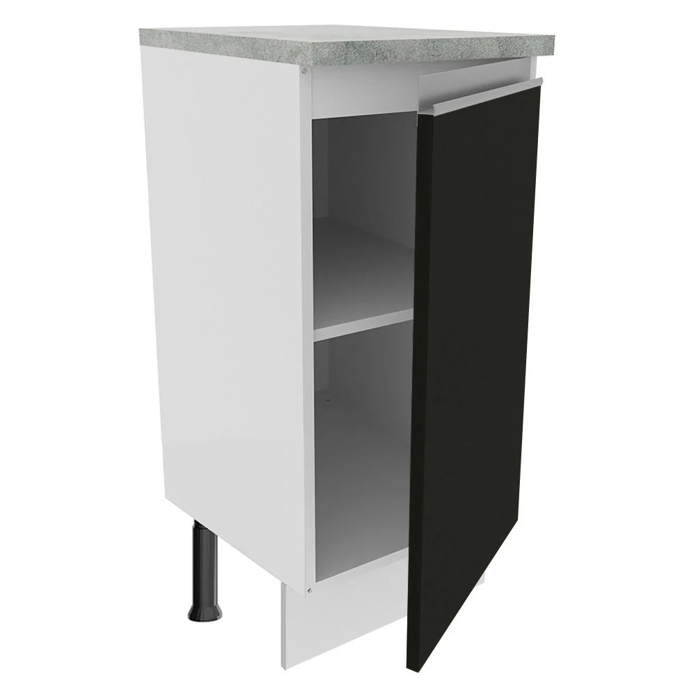 Balcão Madesa Glamy 35 cm 1 Porta Branco/Preto - Image 4