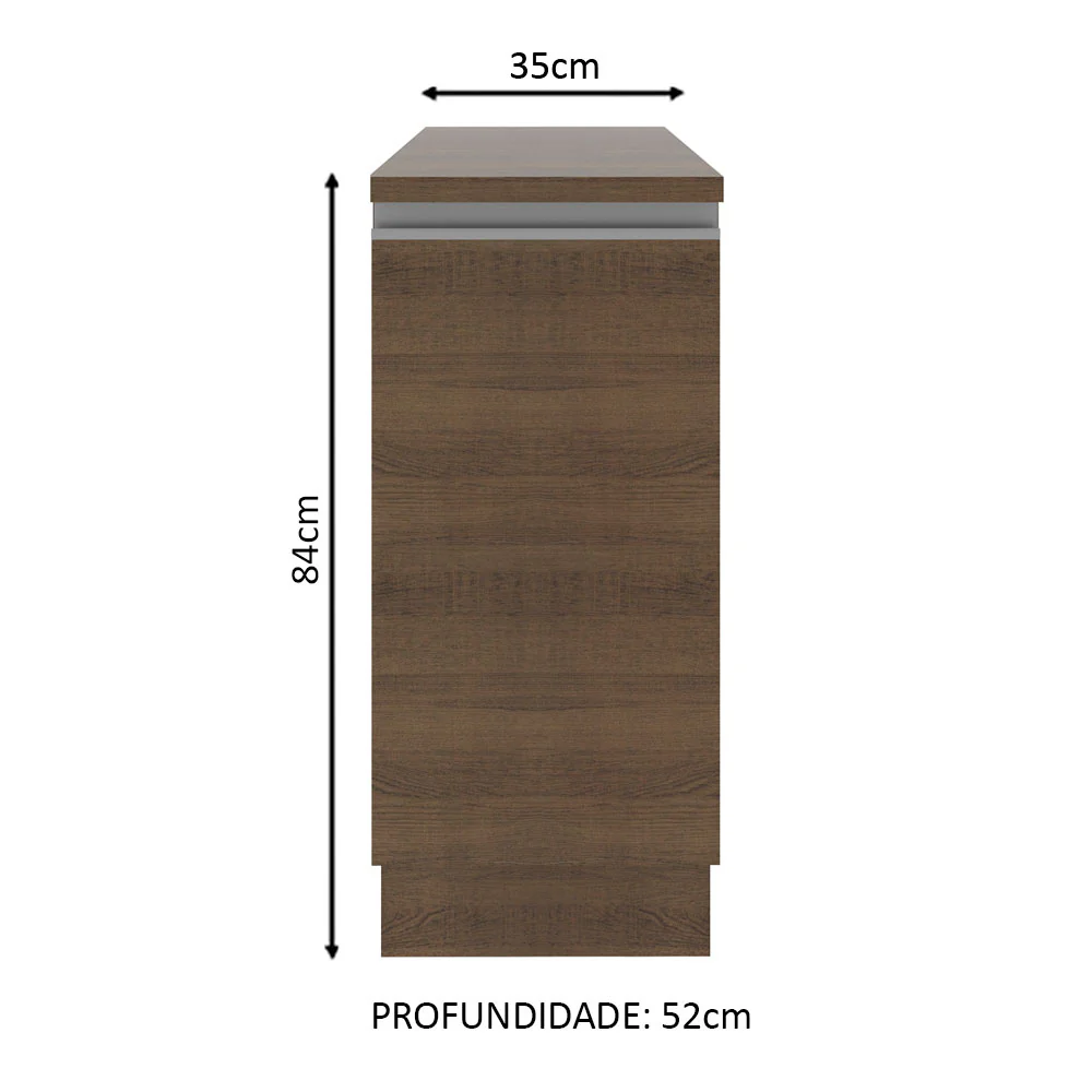 Balcão Madesa Glamy 35 cm 1 Porta Rustic - Image 2