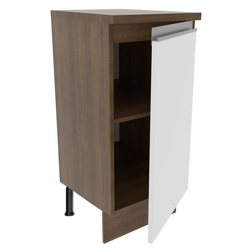 Balcão Madesa Glamy 35 x 60 cm 1 Porta (Com Tampo) Rustic/Branco - Image 4