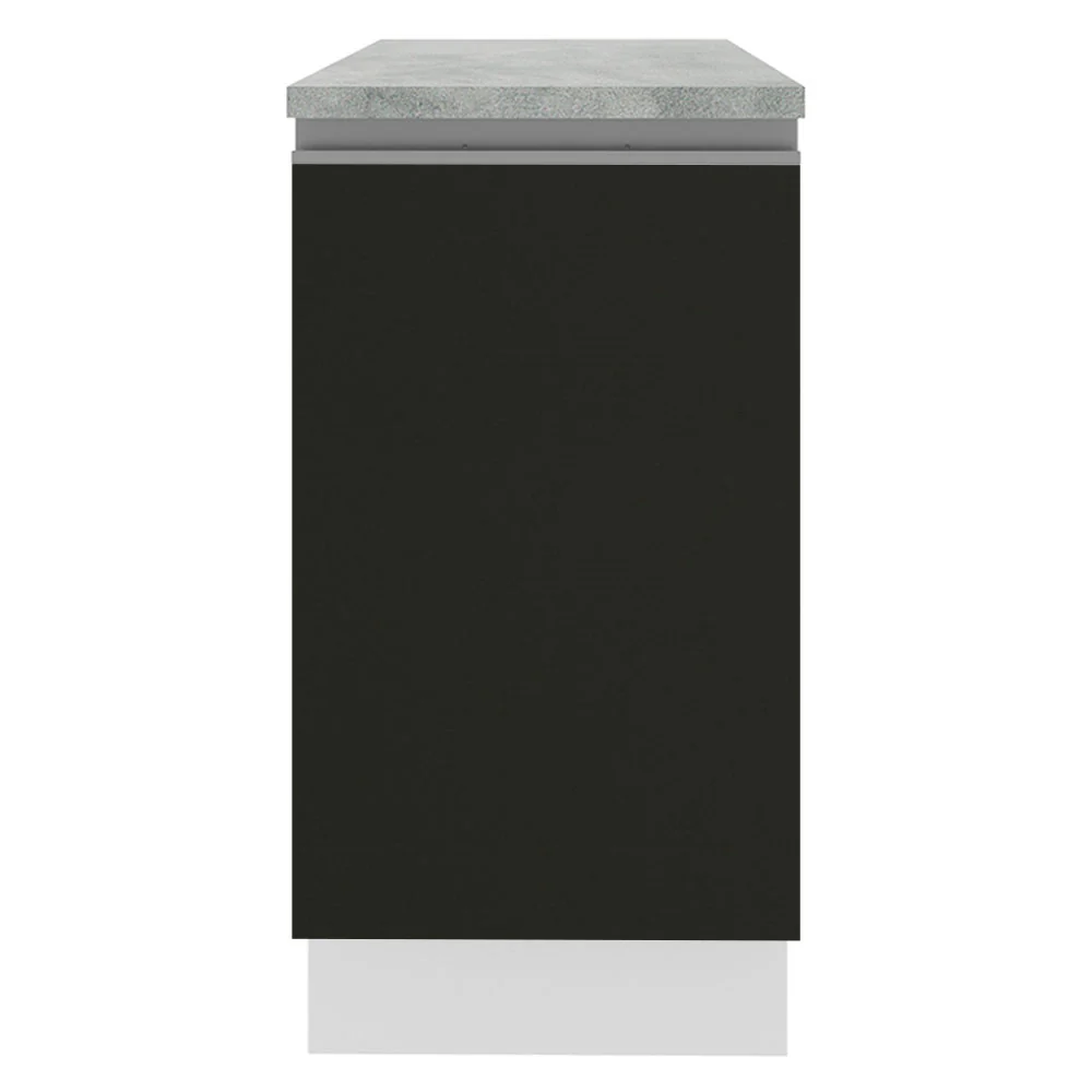 Balcão Madesa Glamy 40 x 60 cm 1 Porta (Com Tampo) Branco/Preto - Image 10