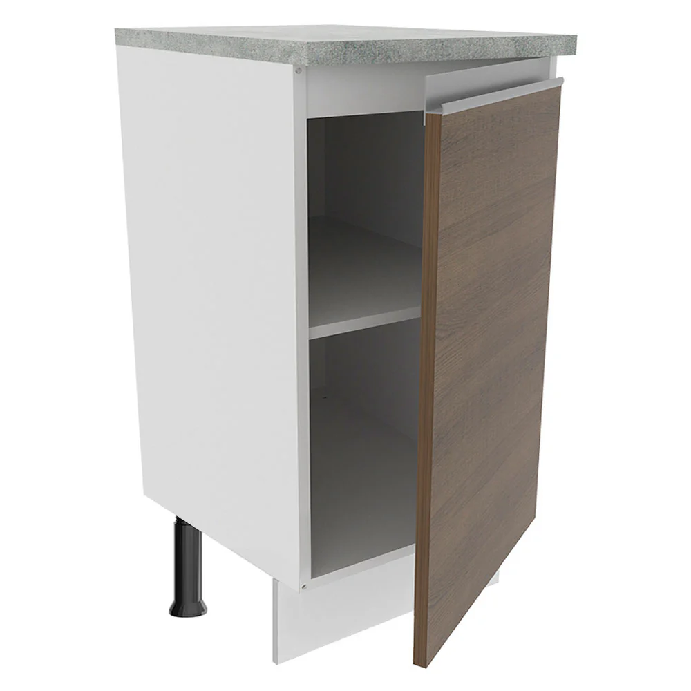 Balcão Madesa Glamy 40 x 60 cm 1 Porta (Com Tampo) Branco/Rustic - Image 4