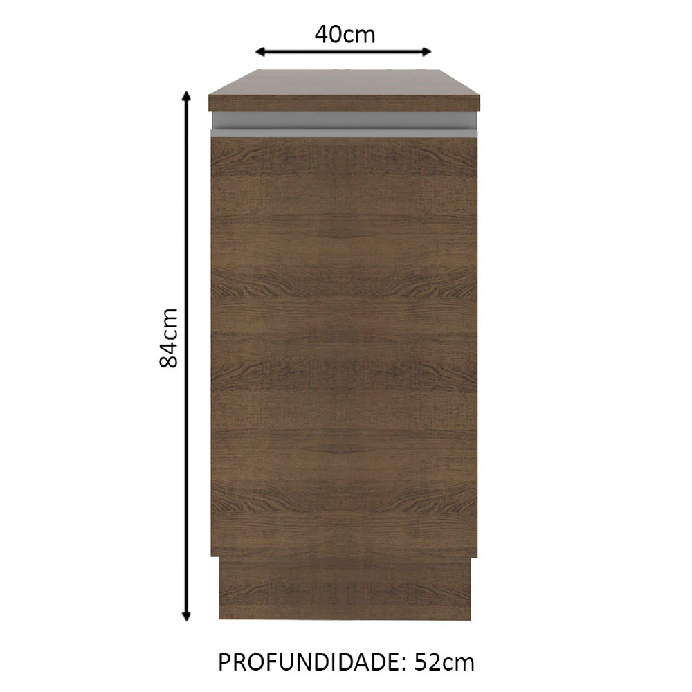 Balcão Madesa Glamy 40 cm 1 Porta Rustic - Image 2
