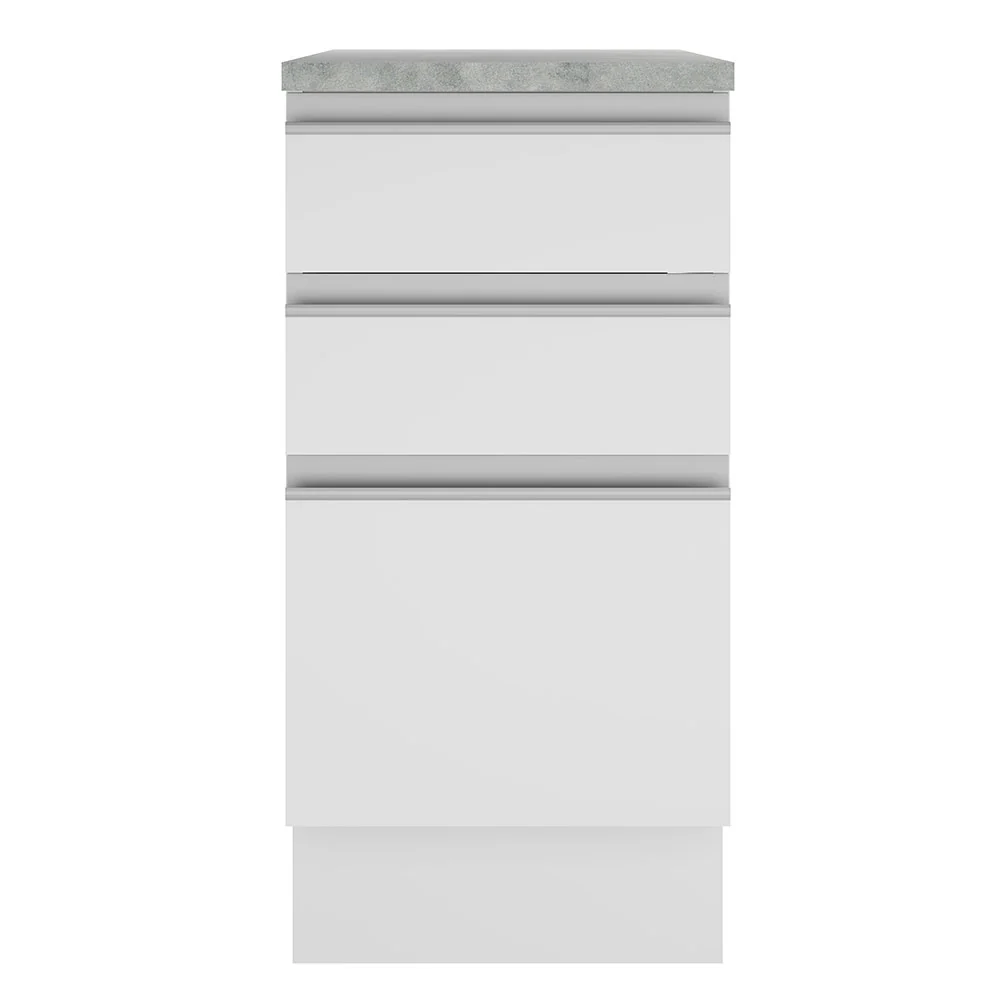 Balcão Madesa Glamy 40 cm 3 Gavetas Branco - Image 8