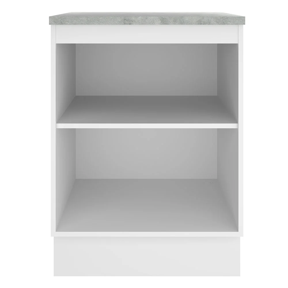 Balcão Madesa Glamy 60 x 60 cm 1 Porta (Com Tampo) Branco/Preto - Image 10