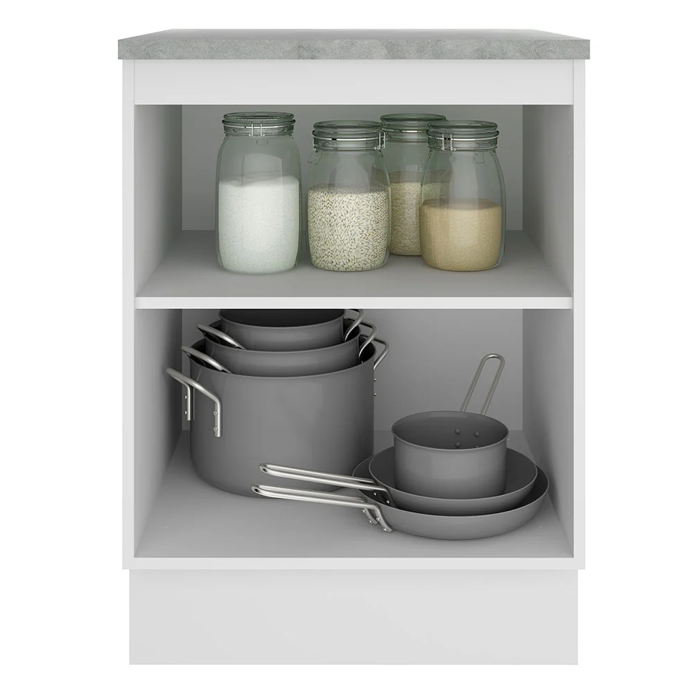 Balcão Madesa Glamy 60 cm 1 Porta Branco/Rustic - Image 3