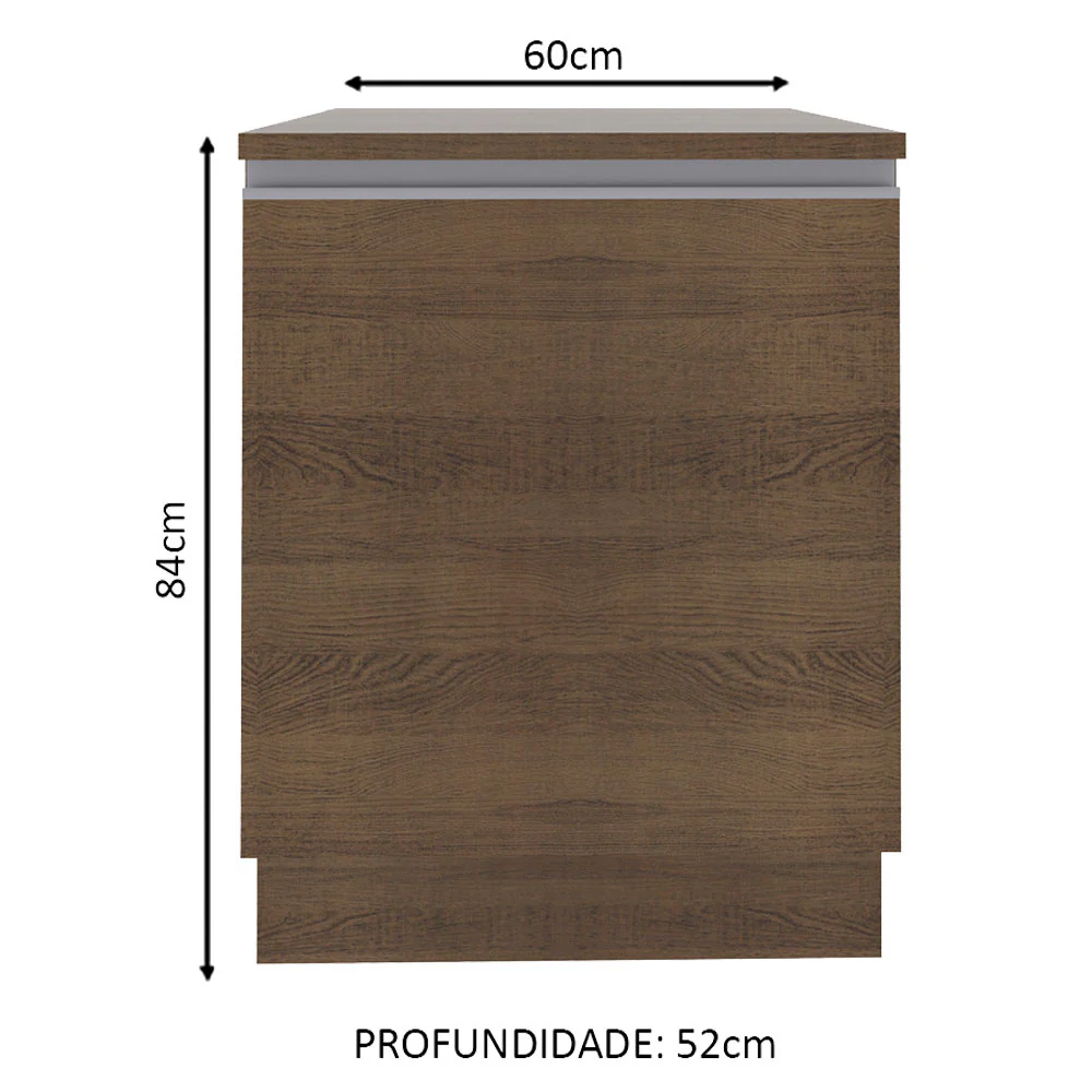 Balcão Madesa Glamy 60 cm 1 Porta Rustic - Image 2