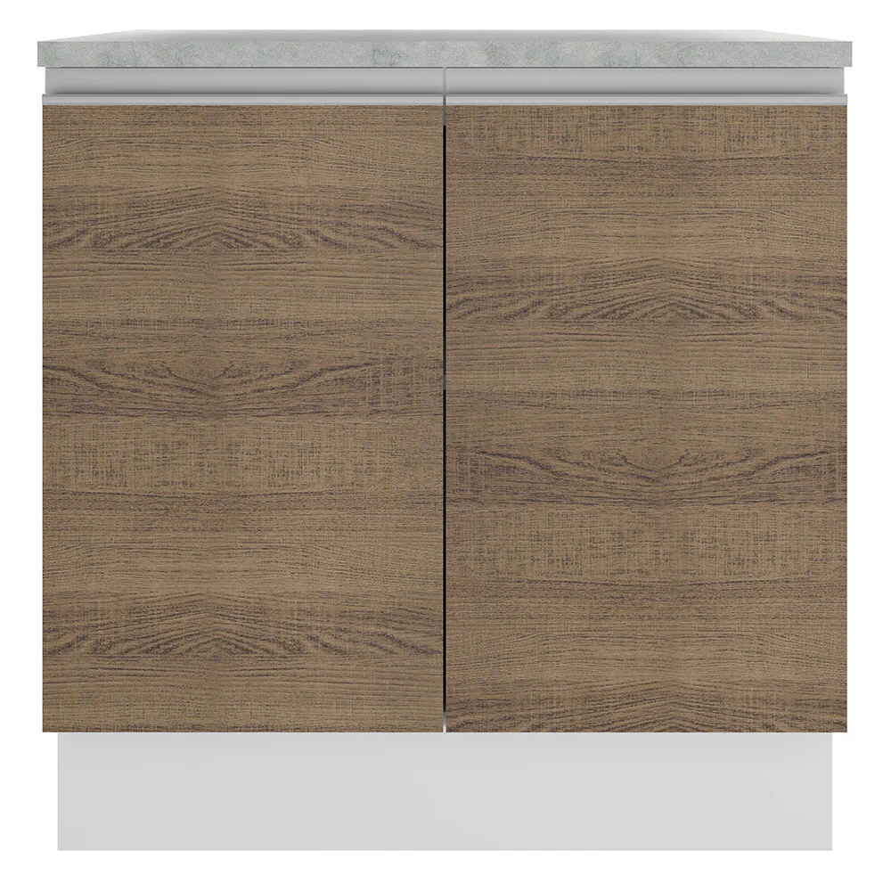 Balcão Madesa Glamy 80 cm 2 Portas Branco/Rustic - Image 10
