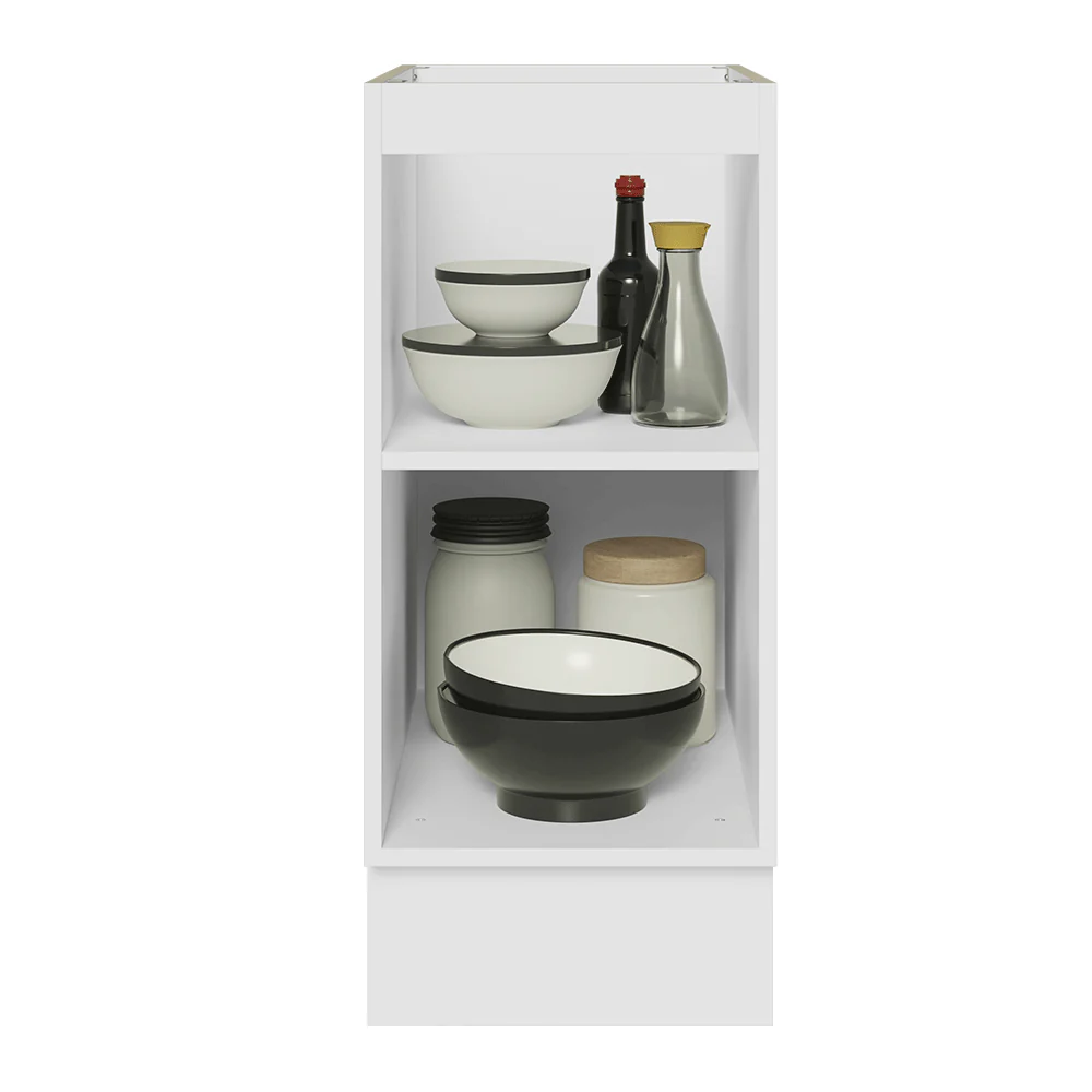 Balcão de Cozinha 35 x 60 cm 1 Porta (Sem Tampo) Branco/Preto Lux Madesa - Image 4