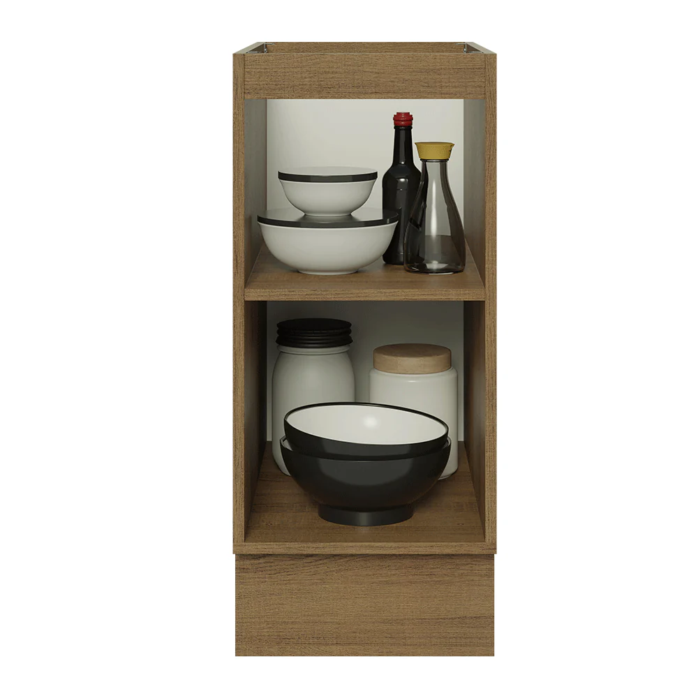 Balcão de Cozinha 35 x 60 cm 1 Porta (Sem Tampo) Rustic/Preto Lux Madesa - Image 4