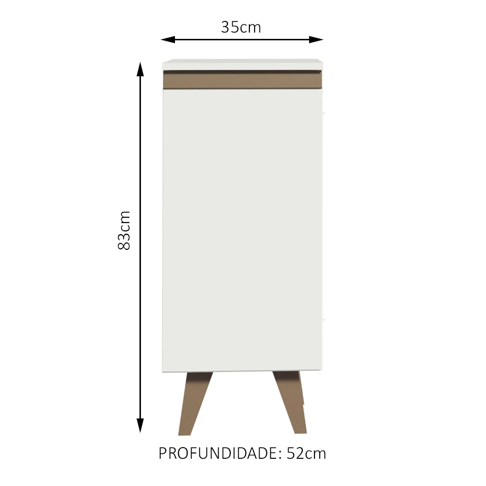 Balcão Madesa Reims 35 cm 1 Porta Branco - Image 2