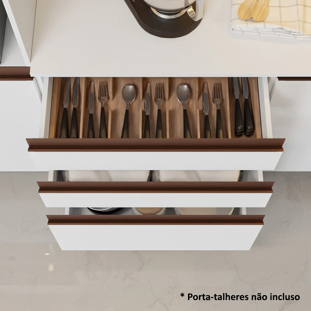 Balcão Madesa Reims 60 cm 3 Gavetas Branco - Image 8