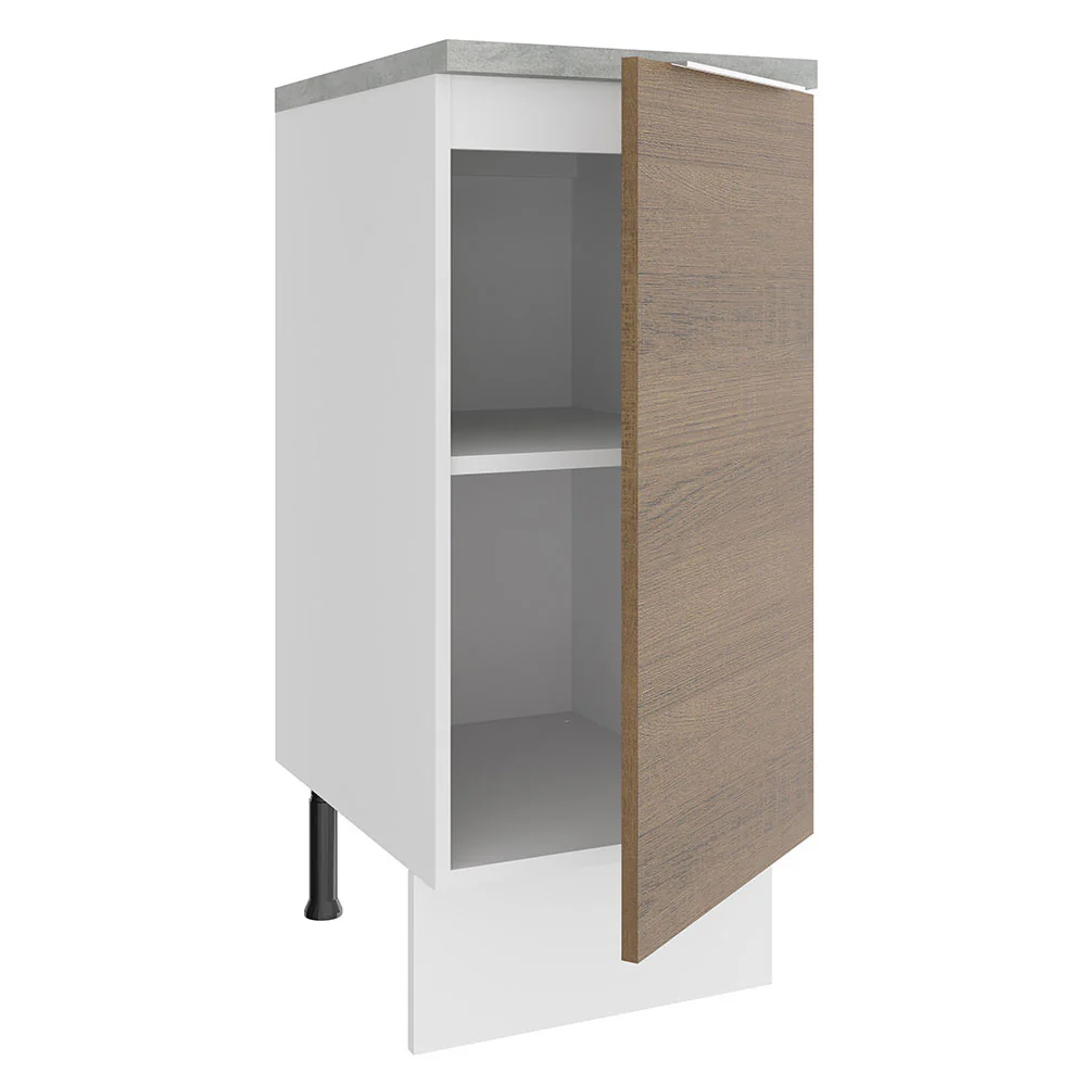 Balcão Madesa Stella 35 cm 1 Porta Branco/Rustic - Image 4