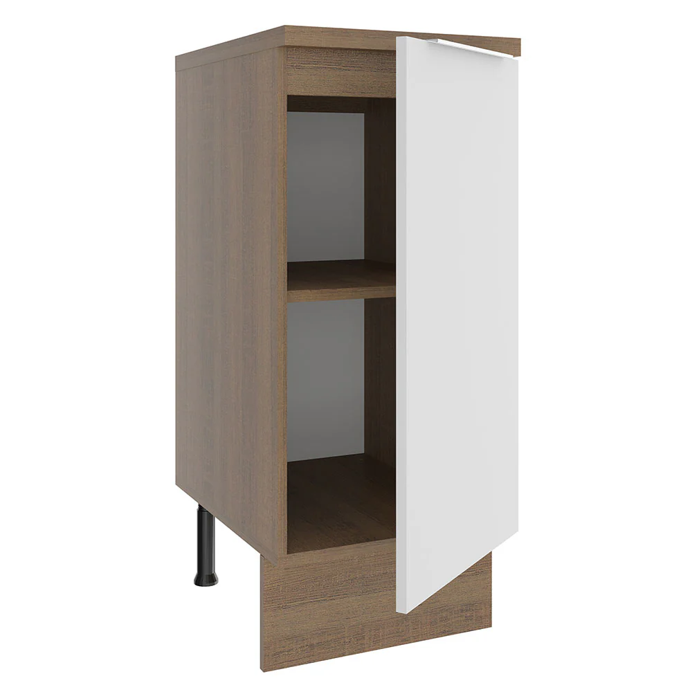 Balcão Madesa Stella 35 cm 1 Porta Rustic/Branco - Image 4