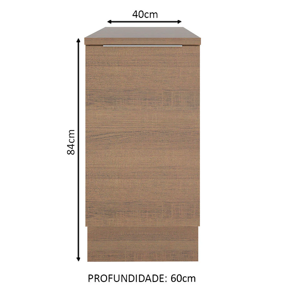 Balcão Madesa Stella 40 x 60 cm 1 Porta (Com Tampo) Rustic - Image 2
