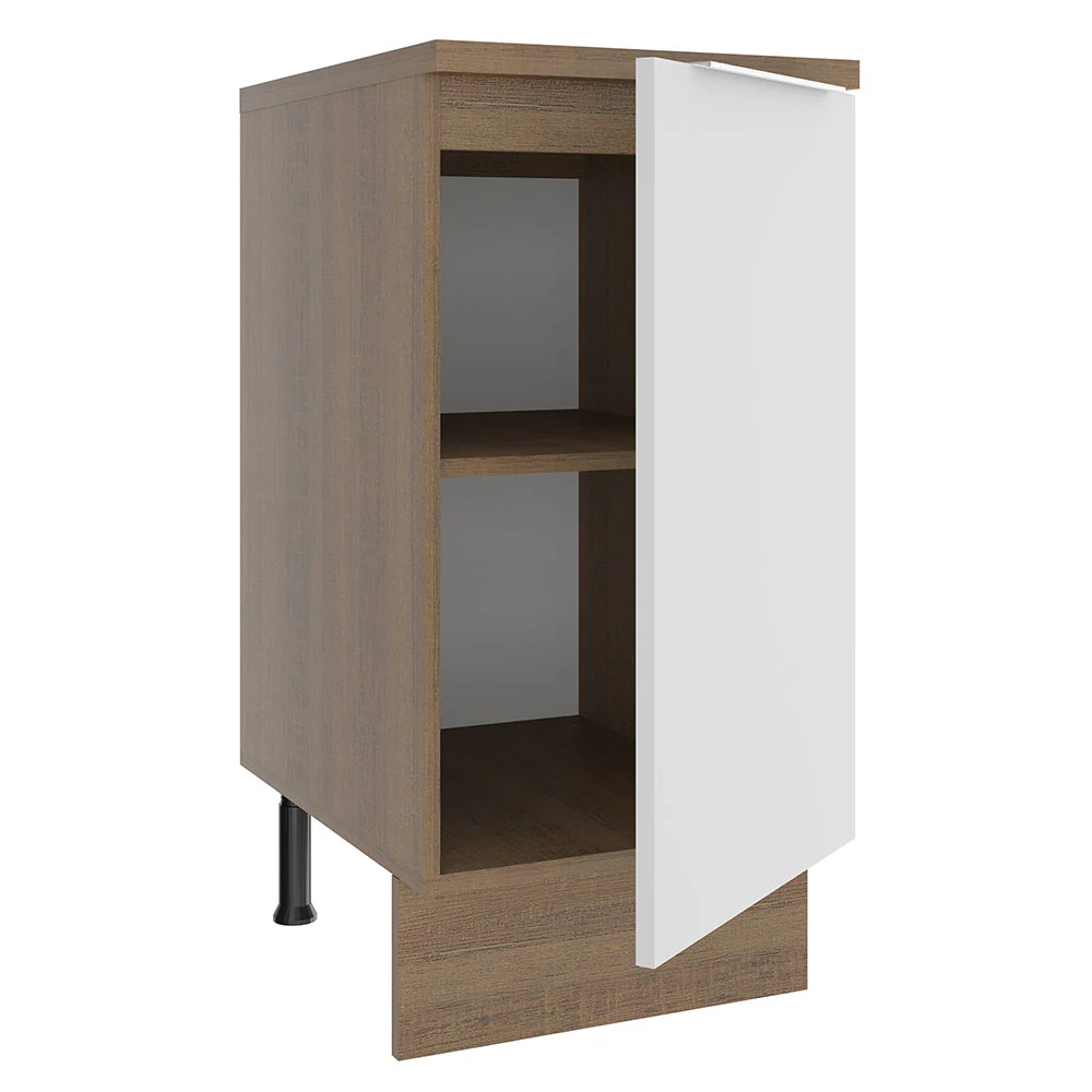 Balcão Madesa Stella 40 x 60 cm 1 Porta (Com Tampo) Rustic/Branco - Image 4