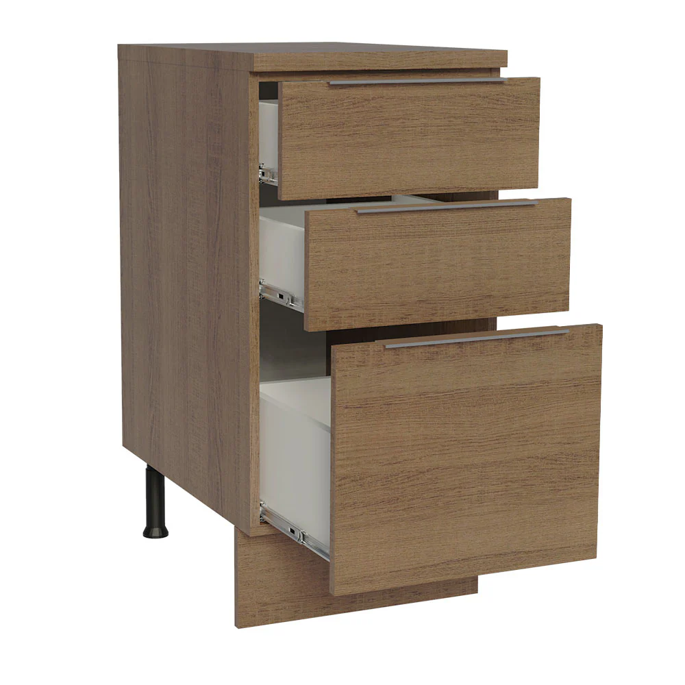 Balcão Madesa Stella 40 x 60 cm 3 Gavetas (Com Tampo) Rustic - Image 3