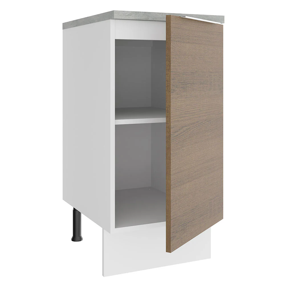Balcão Madesa Stella 40 cm 1 Porta Branco/Rustic - Image 4