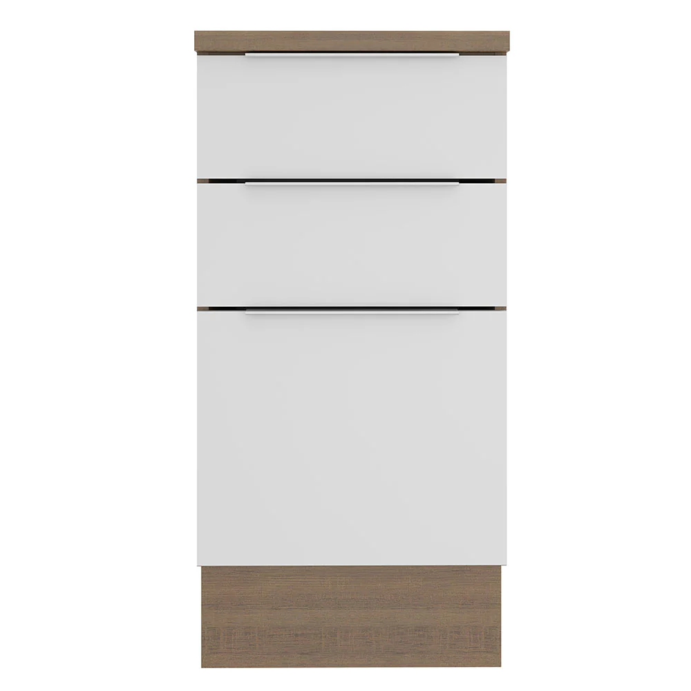 Balcão Madesa Stella 40 cm 3 Gavetas Rustic/Branco - Image 10
