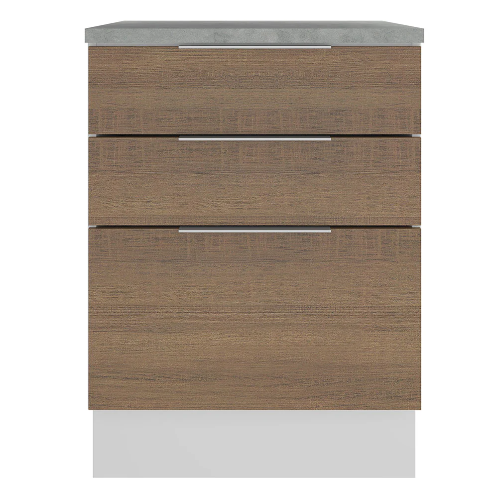 Balcão Madesa Stella 60 cm 3 Gavetas Branco/Rustic - Image 10
